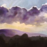 cloud over the downs - pastel on paper - FOR SALE