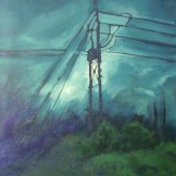 Arlington - part of my Rural Industrial series. Acrylic on paper, framed. FOR SALE